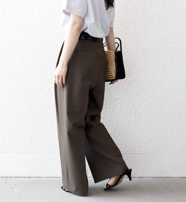 SHIPS any「《一部追加予約》SHIPS any:〈手洗い可能〉2タック ワイド パンツ」|スラックス|