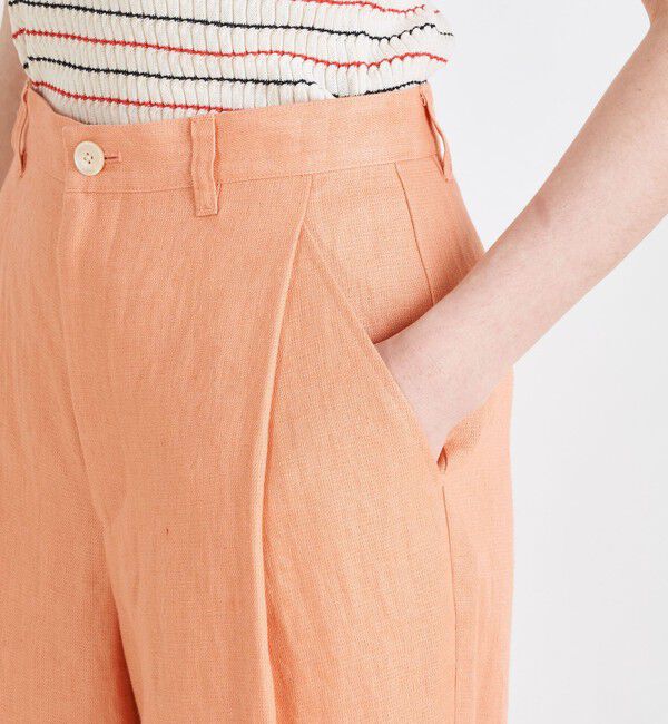 MACPHEE「 ヘンプツイル タックテーパードパンツ」|その他|