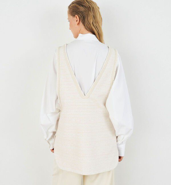 DES PRES「ドロップレットジャカード Vネックベスト」|ベスト・ジレ|