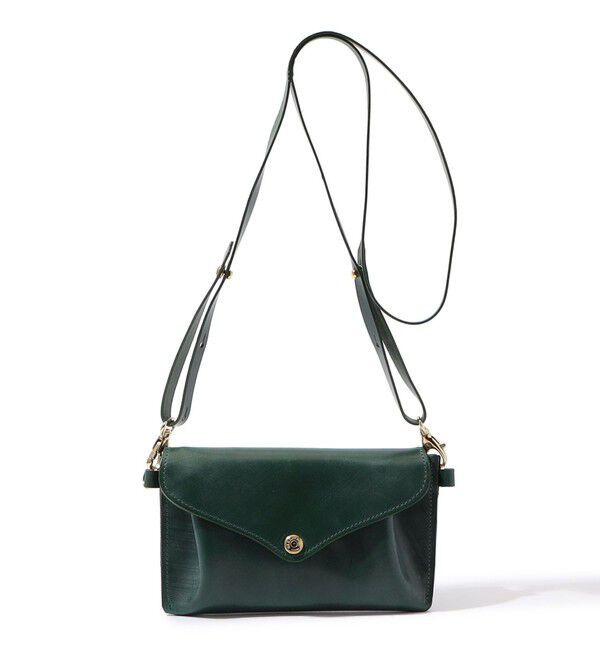 TOMORROWLAND GOODS「GLENROYAL ブライドルレザー ショルダーミニバッグ」|ショルダー・メッセンジャー|55 グリーン