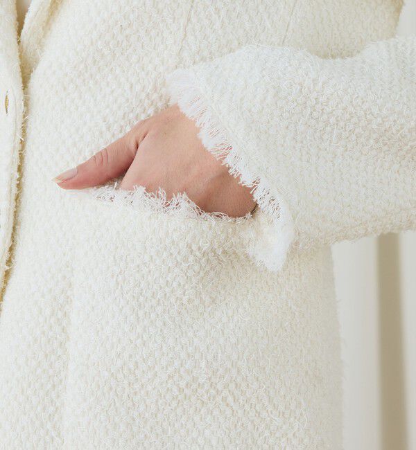 DES PRES「ツイストヤーンツイード ショールカラージャケット」|テーラードジャケット|