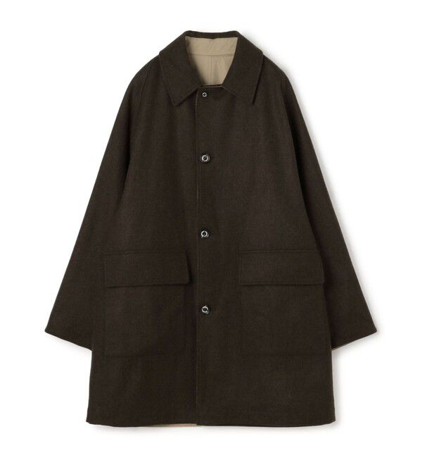 TOMORROWLAND MENS「【別注】INVERTERE ウールコットン リバーシブルコート」|ステンカラーコート|57 カーキ