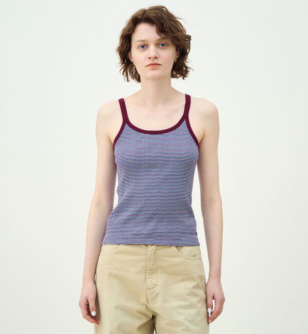 MACPHEE「シルキーボーダー キャミソール」|キャミソール|