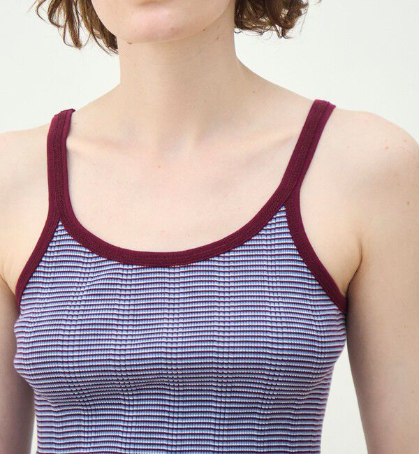 MACPHEE「シルキーボーダー キャミソール」|キャミソール|