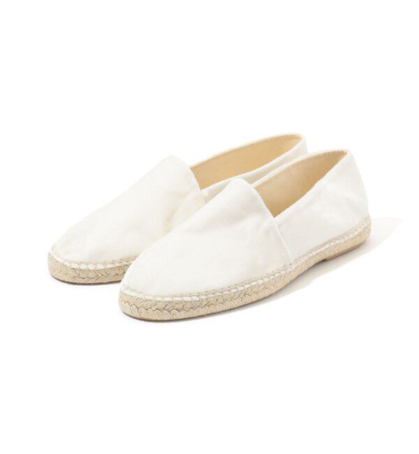 TOMORROWLAND GOODS「Made in ALICANTE コットンレーヨンシルクベルベット エスパドリーユ」|スリッポン|11 ホワイト