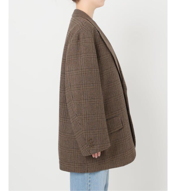 IENA「COUTURE D&rsquo;ADAM/クチュールドアダム BIG JK グレンチェック」|テーラードジャケット|