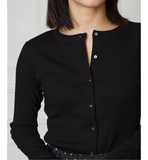 IENA LA BOUCLE「IENA LA BOUCLE コットンリブカーディガン」|カーディガン|
