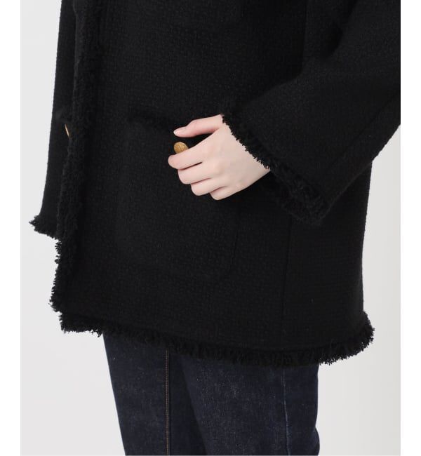 journal standard L'essage「GIOLICAツイードBIGジャケット」|ノーカラージャケット|