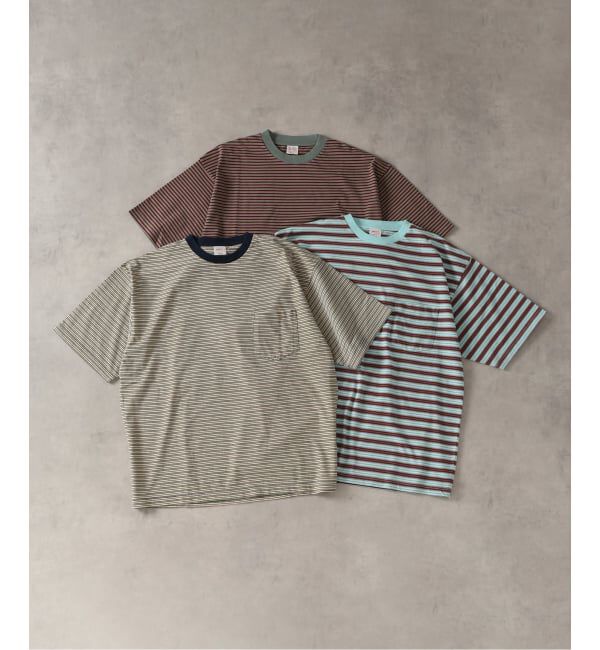 J.S.Homestead「《予約》BRENT / ブレント 別注 ボーダー ポケット Tシャツ 2」|Tシャツ・カットソー|
