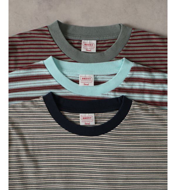 J.S.Homestead「《予約》BRENT / ブレント 別注 ボーダー ポケット Tシャツ 2」|Tシャツ・カットソー|