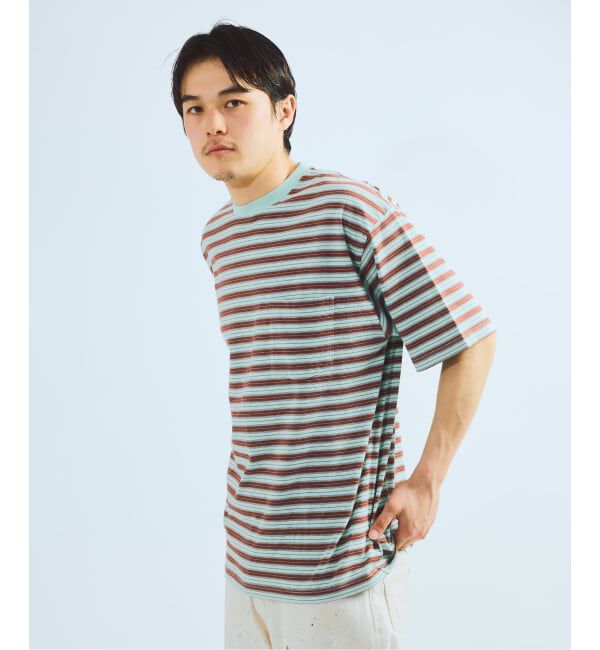 J.S.Homestead「《予約》BRENT / ブレント 別注 ボーダー ポケット Tシャツ 2」|Tシャツ・カットソー|