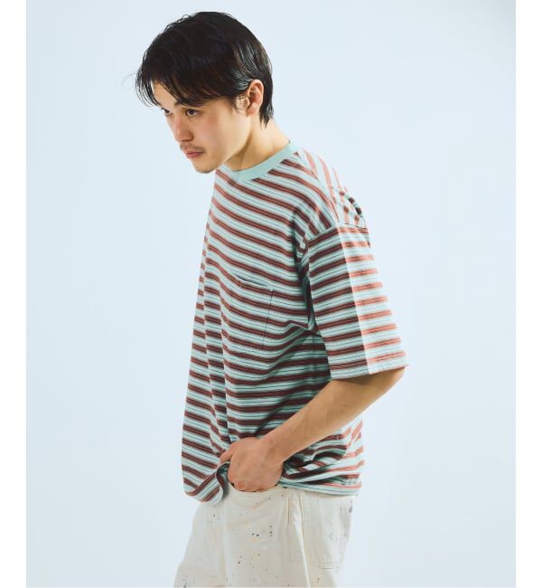 J.S.Homestead「《予約》BRENT / ブレント 別注 ボーダー ポケット Tシャツ 2」|Tシャツ・カットソー|