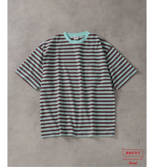 J.S.Homestead「《予約》BRENT / ブレント 別注 ボーダー ポケット Tシャツ 2」|Tシャツ・カットソー|ブルー