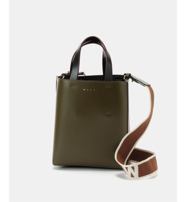 NOBLE「MARNI/マルニ Shopping Bag」|ショルダー・メッセンジャー|カーキ