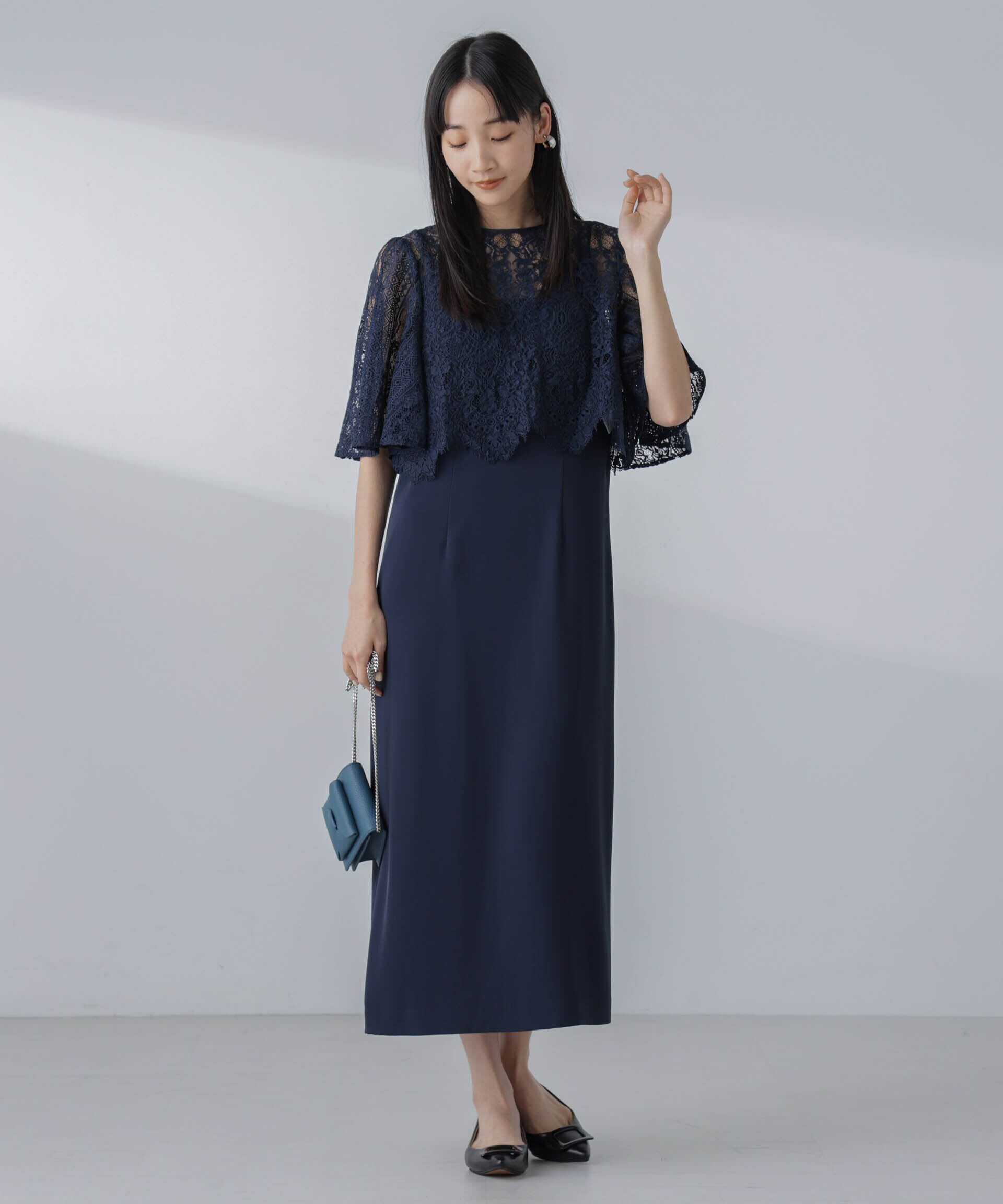 nano･universe「troisiemechaco/パネルレース ダブルクロス 3WAYワンピース」|ワンピース|