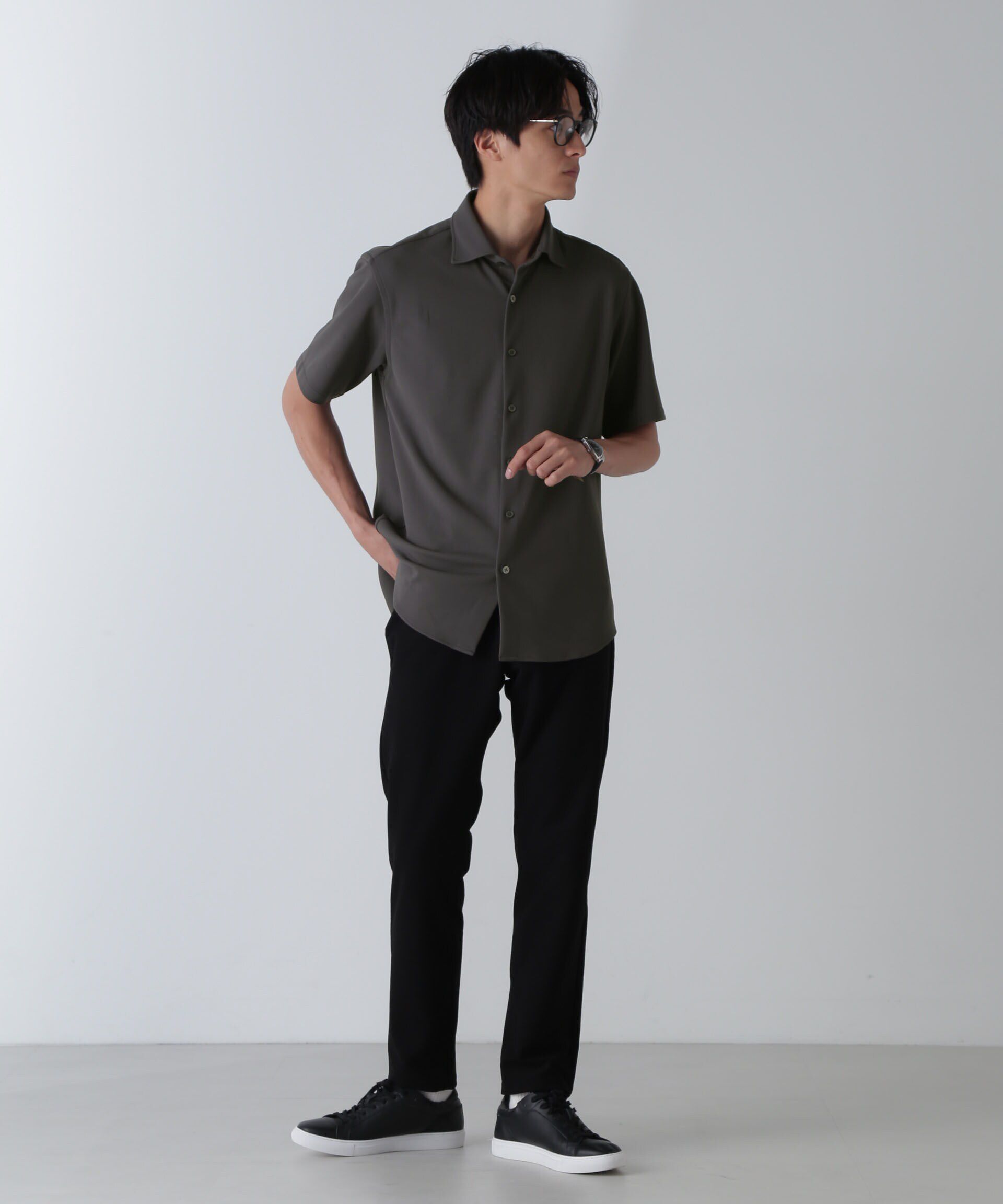 nano･universe「｢N SHIRTS｣AQUA RHYTHM(R)鹿の子シャツ 半袖」|シャツ・ブラウス|