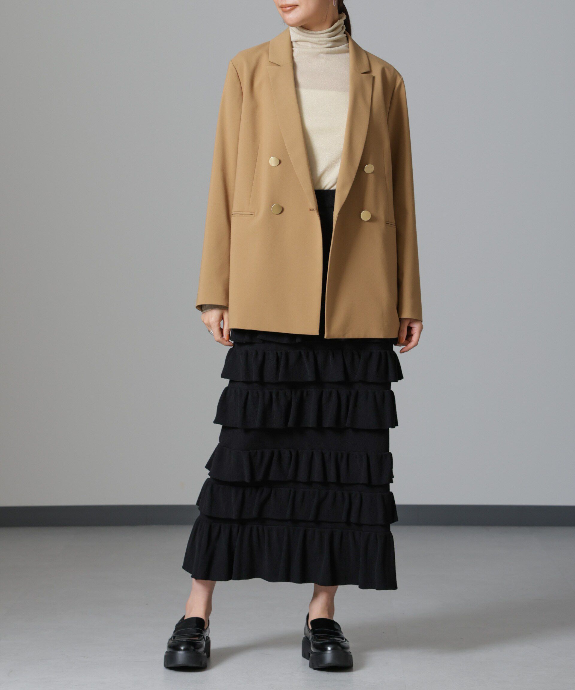 nano･universe「フリルニットスカート」|スカート|