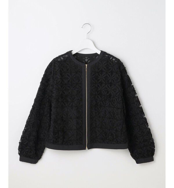 自由区「【SHIHOさん着用・展示会人気No.1・こだわり素材】テープエンブロイダリー ブルゾン」|ブルゾン・スタジャン|