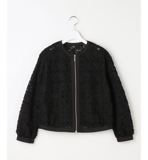 自由区「【SHIHOさん着用・展示会人気No.1・こだわり素材】テープエンブロイダリー ブルゾン」|ブルゾン・スタジャン|