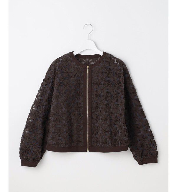 自由区「【SHIHOさん着用・展示会人気No.1・こだわり素材】テープエンブロイダリー ブルゾン」|ブルゾン・スタジャン|