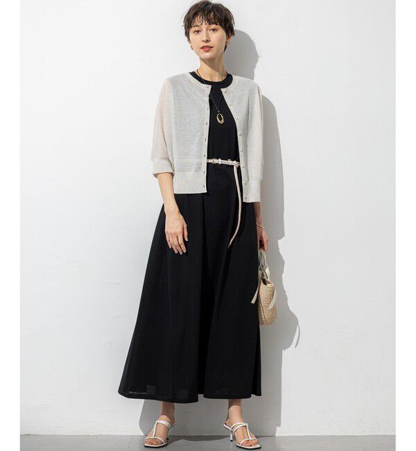 23区「【Oggi8月号掲載/接触冷感/洗える】ツイストコットンプレーティング スリーブレスワンピース」|ワンピース|