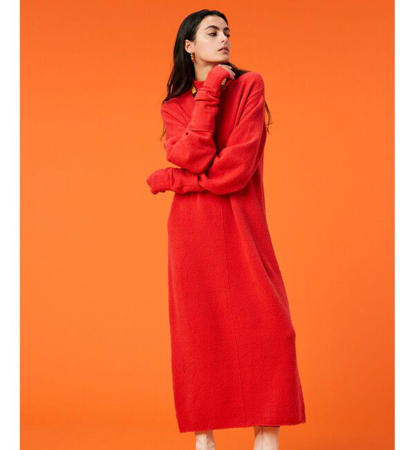 BEIGE,「【洗える】BERTAINA /  ロングニットワンピース」|ワンピース|Red Orange