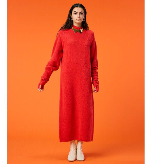 BEIGE,「【洗える】BERTAINA /  ロングニットワンピース」|ワンピース|