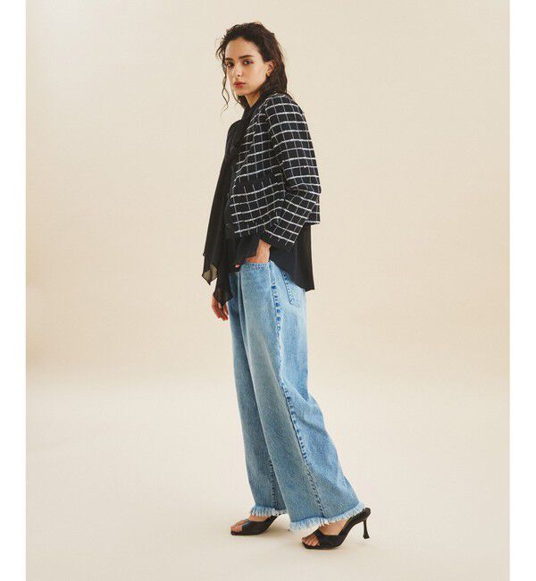  「ワイドコクーンデニムパンツ」|デニム|