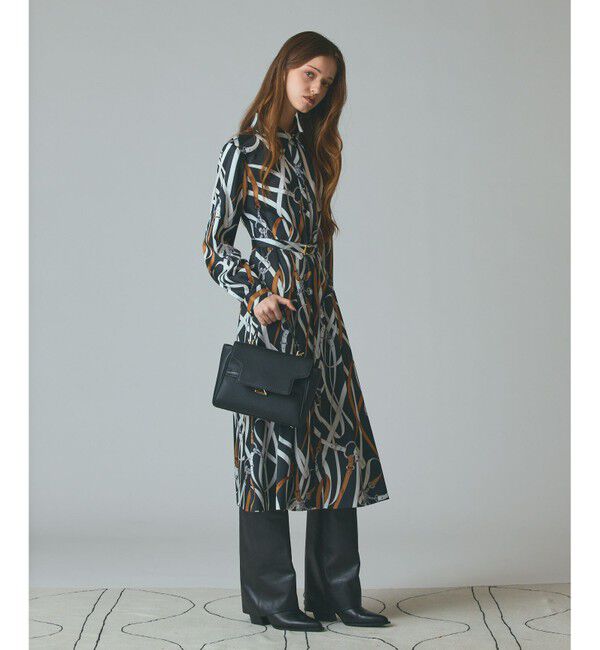 Grace Class「ベルトプリントシャツドレス」|ワンピース|