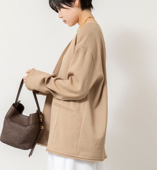 NOLLEY'S「ウォッシャブルFRINGE LIGHT JACKET」|ノーカラージャケット|