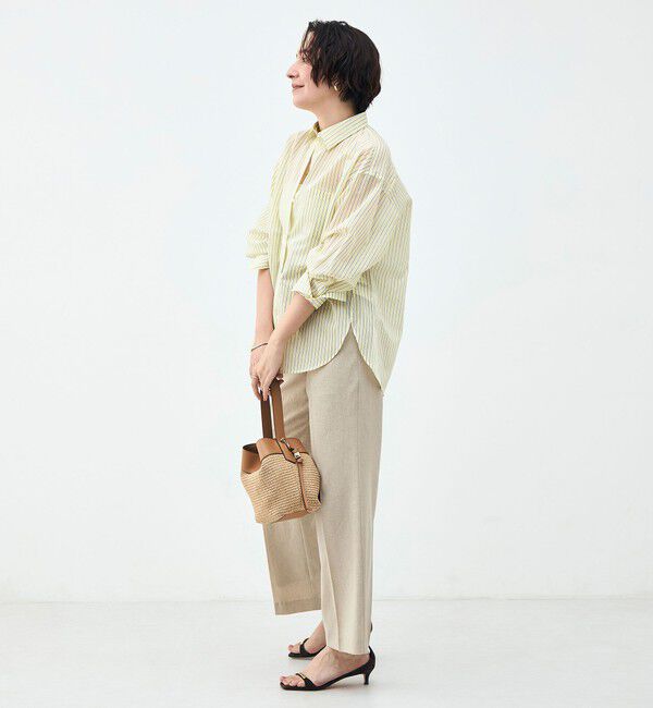 NOLLEY'S sophi「ウォッシャブルMARSALAシアーストライプ3WAYシャツ」|シャツ・ブラウス|