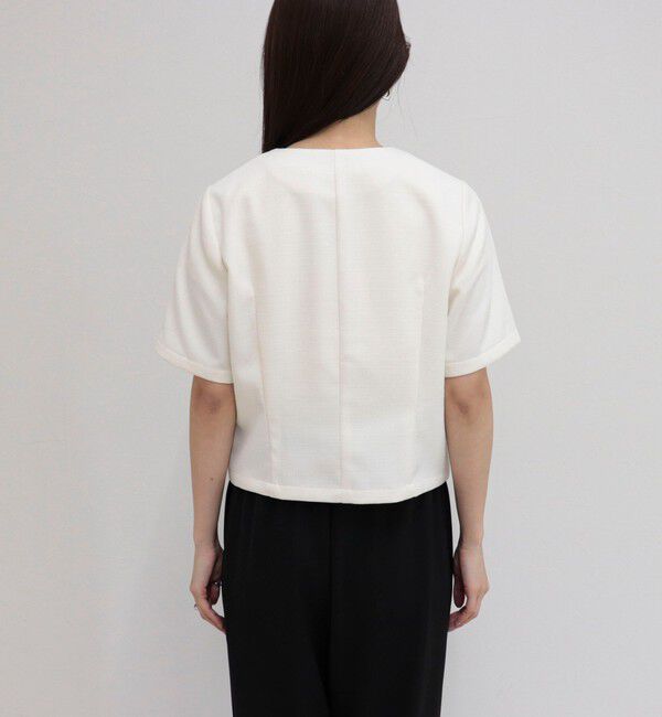 fredy emue「【@sora_522m企画】ノーカラーハーフスリーブジャケット」|ノーカラージャケット|