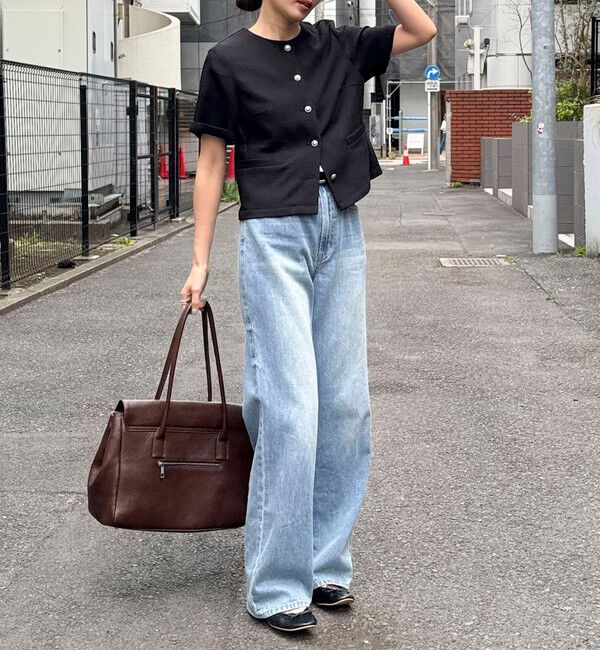 fredy emue「【@sora_522m企画】ノーカラーハーフスリーブジャケット」|ノーカラージャケット|