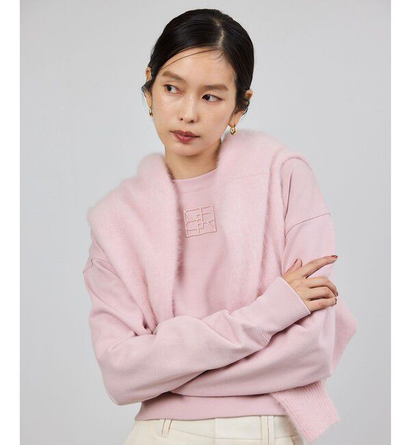 ROPE「アナグラム刺繍スウェットプルオーバー/イージーケア」|スウェット・ジャージ|ピンク系(65)