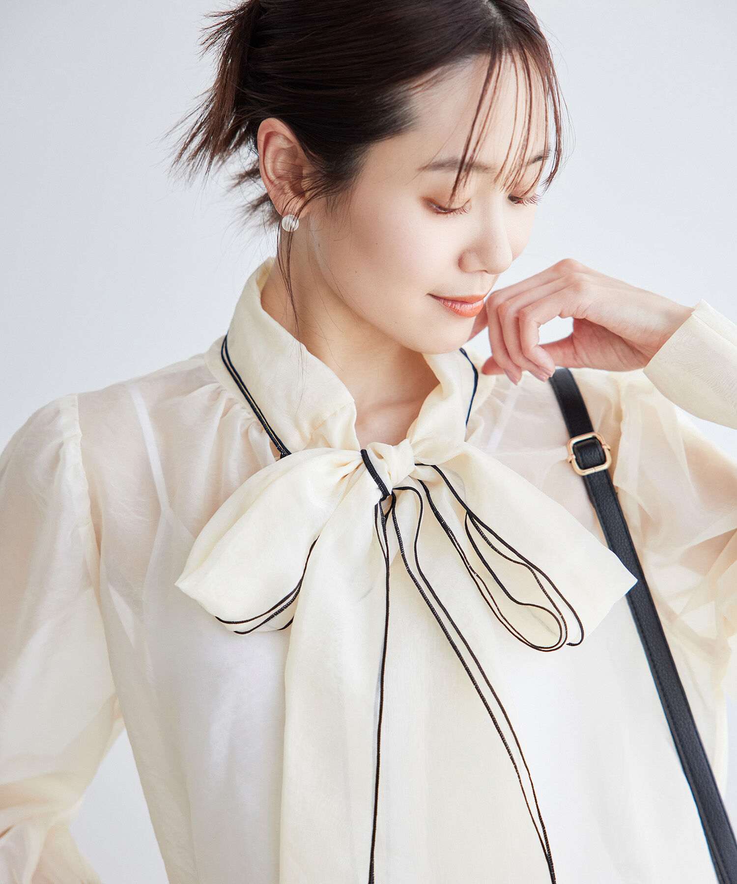 Rope&rsquo;Picnic「2WAY/配色リボンブラウス」|シャツ・ブラウス|