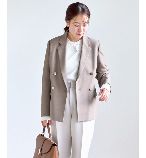 Rope&rsquo;Picnic「【低身長・小柄さんサイズ】クリアツイル金ボタンジャケット/入卒式・セレモニー・セットアップ対応」|テーラードジャケット|