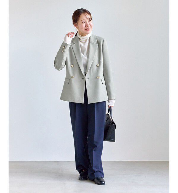 Rope&rsquo;Picnic「【低身長・小柄さんサイズ】クリアツイル金ボタンジャケット/入卒式・セレモニー・セットアップ対応」|テーラードジャケット|