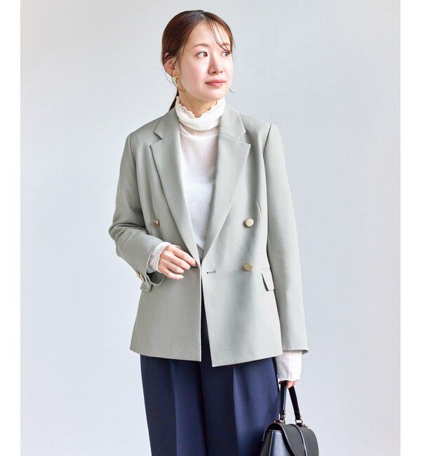 Rope&rsquo;Picnic「【低身長・小柄さんサイズ】クリアツイル金ボタンジャケット/入卒式・セレモニー・セットアップ対応」|テーラードジャケット|