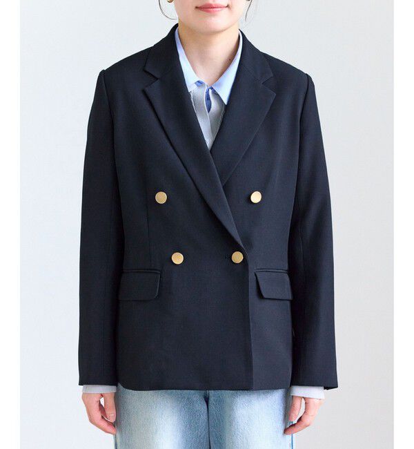 Rope&rsquo;Picnic「【低身長・小柄さんサイズ】クリアツイル金ボタンジャケット/入卒式・セレモニー・セットアップ対応」|テーラードジャケット|