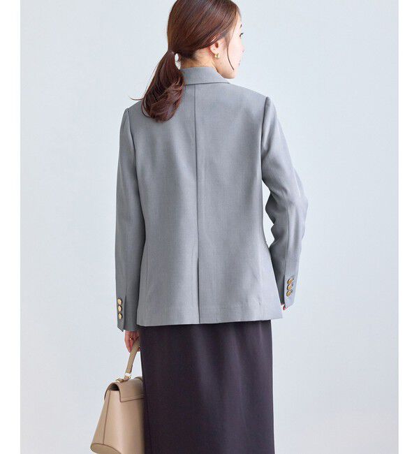 Rope&rsquo;Picnic「【低身長・小柄さんサイズ】クリアツイル金ボタンジャケット/入卒式・セレモニー・セットアップ対応」|テーラードジャケット|