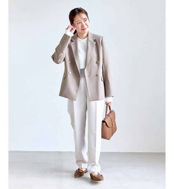 Rope&rsquo;Picnic「【低身長・小柄さんサイズ】クリアツイル金ボタンジャケット/入卒式・セレモニー・セットアップ対応」|テーラードジャケット|