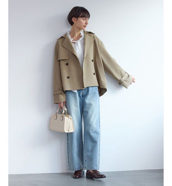 Rope&rsquo;Picnic「ショート丈トレンチコート/撥水・花粉ガード」|トレンチコート|