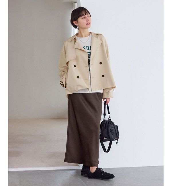 Rope&rsquo;Picnic「ショート丈トレンチコート/撥水・花粉ガード」|トレンチコート|