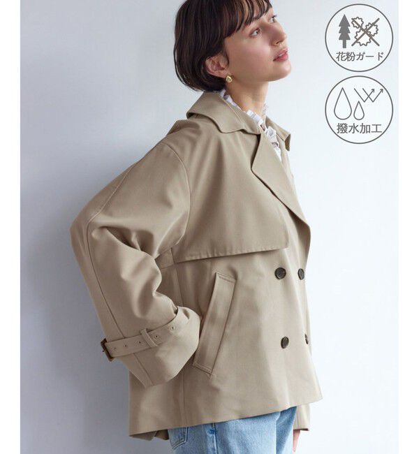 Rope&rsquo;Picnic「ショート丈トレンチコート/撥水・花粉ガード」|トレンチコート|カーキー(36)