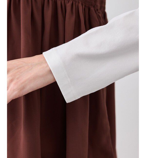 Rope&rsquo;Picnic「シャーリングビスチェ風ドッキングロングスリーブカットソー/リンクコーデ」|Tシャツ・カットソー|