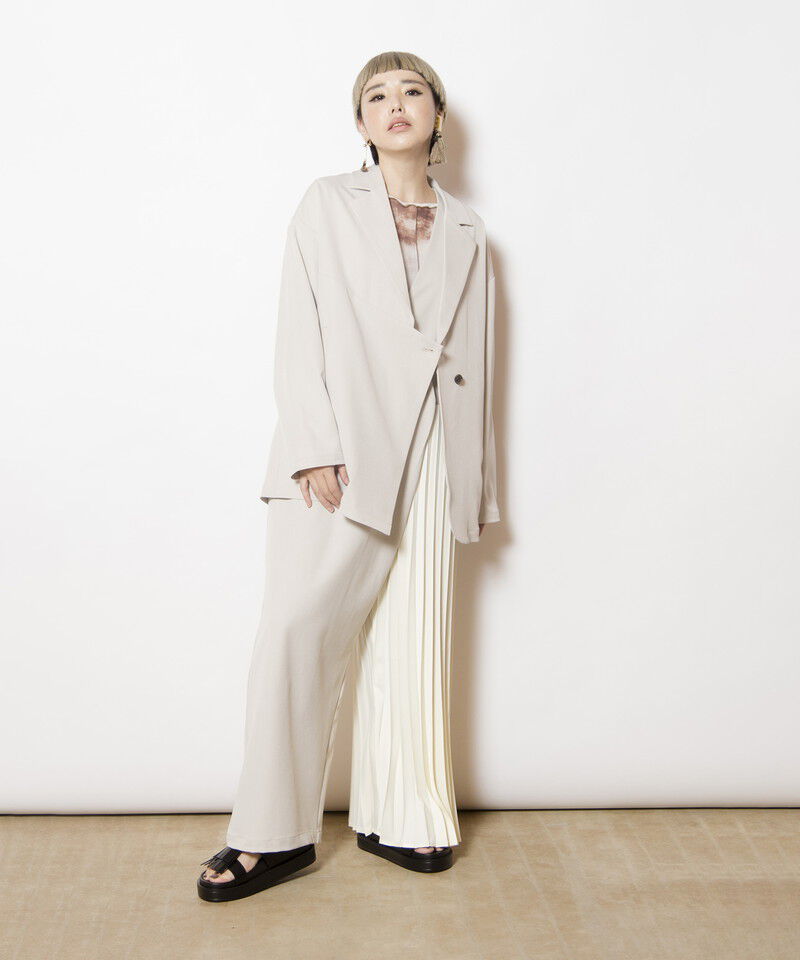  「ラッププリーツオールインワン」|オールインワン|