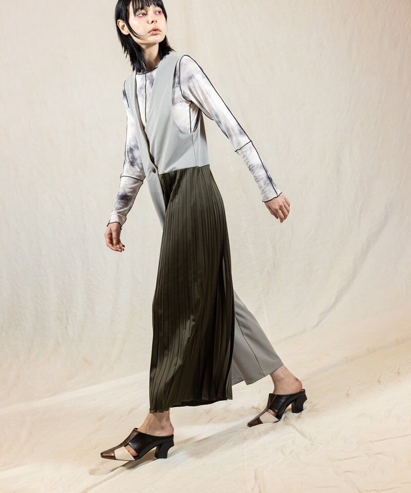  「ラッププリーツオールインワン」|オールインワン|