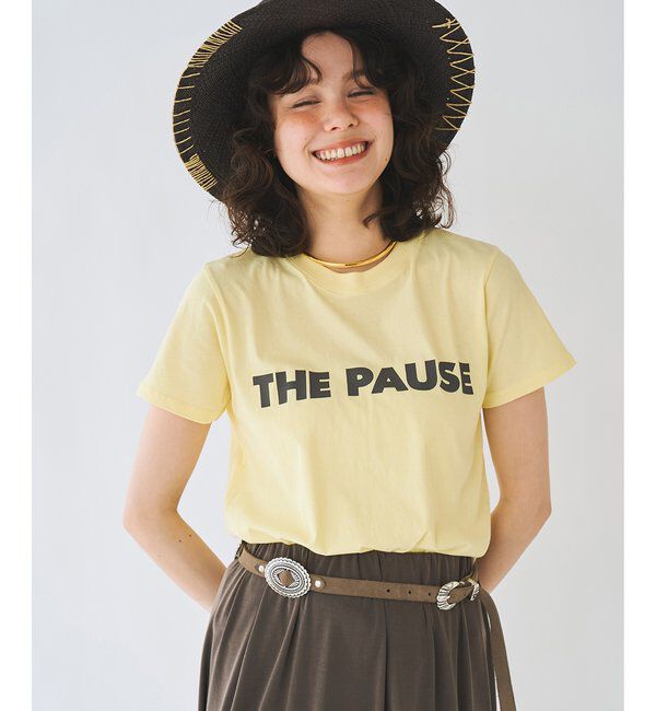 THE PAUSE「＜WEB限定カラーあり＞【THE PAUSE】THE PAUSE Tシャツ」|Tシャツ・カットソー|レモンイエロー