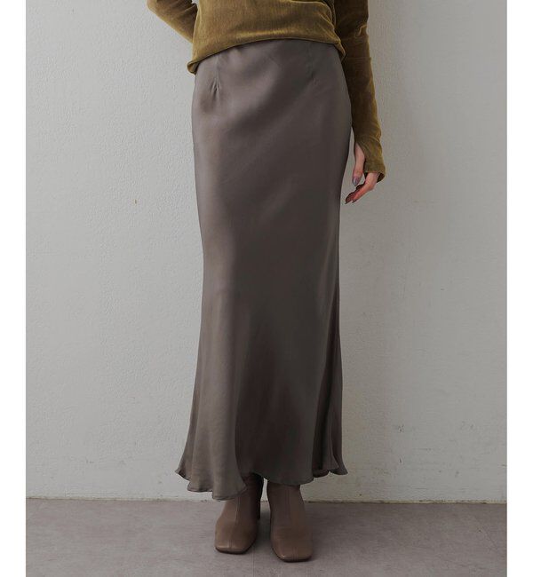 Drawing Numbers「【Drawing Numbers】キュプラバイアスマーメイドスカート」|スカート|グレー