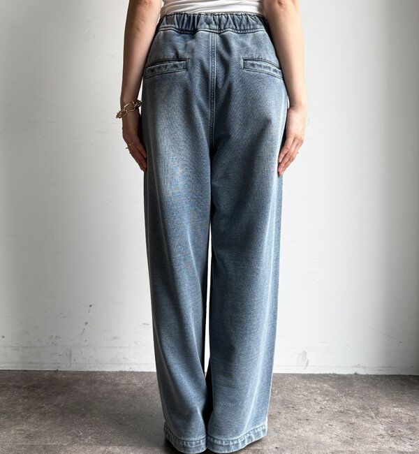  「【デニムなのにスウェット!?】デニムスウェットパンツ」|チノ|